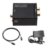 Adaptador Conversor Ótico Toslink E Coaxial Digital P/ Rca