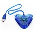 Adaptador Conversor Azul Duplo Usb Pc Psone Ps2 Ps3