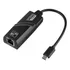 Adaptador Conversor Type C Rj45 Cabo Rede Compatível Macbook Cor Preto