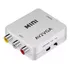 Adaptador Converte Entrada Rca Av Para Saída Vga Áudio Vídeo Cor Branco Usb 5v