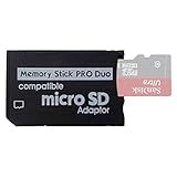 Adaptador De Memory Stick Psp, Funturbo Micro Sd Para Memory Stick Pro Duo Magicgate Cartão Para Sony Playstation Portátil, Câmera, Handycam