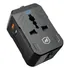 Adaptador De Tomada Entrada Universal Para Viagem Internacional Para Mais De 150 Países E Carregador Turbo 20w Certificação Anatel Gshield Cor Preto
