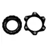 Adaptador Disco Rotor De Freio 6furos Para Cubo Padrão Lock Cor Preto