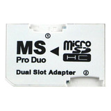 Adaptador Duplo 2 Cartões Micro Sd Para Psp Ms Pro Duo