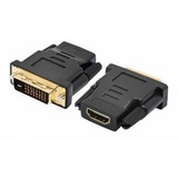 Adaptador Dvi-d Macho P/ 24+1 X Hdmi Femea Contatos Banhado