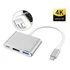 Adaptador Extensor 3 Em 1 Hdmi Usb-c Usb 3.0 Pd Ultra Hd 4k Exbom U3v-a3n1