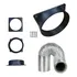Adaptador Fan 120mm P  Duto 100mm   2 Metros Duto Grow Coifa