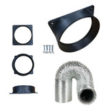 Adaptador Fan 120mm P  Duto 100mm   2 Metros Duto Grow Coifa