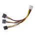 Adaptador Força Fonte Ide Molex 4 Pinos Para Triplo Sata Nfe