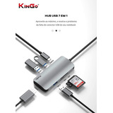 Adaptador Hub Macbook Pro/air Usb C Hdmi 4k Kingo T1015