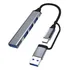 Adaptador Hub Tipo C 4 Em 1 Usb 3 0 Usb c Entrada Dupla Usb
