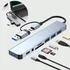 Adaptador Hub Usb c E 3 0  8 Em 1 P2 Estéreo Usb Sd Cartões