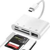 Adaptador Leitor Cartão Sd Usb Para iPhone 15 Macbook Usb c