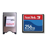 Adaptador Leitor Compact Flash Pcmcia + Cf 256mb Sandisk