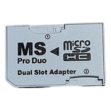 Adaptador Memory Stick Pro Duo Para Psp Micro Sd Dual Slot