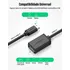 Adaptador Micro Usb Para Usb A Fêmea Ugreen Macho 15cm Preto
