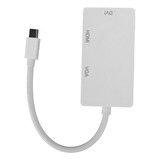 Adaptador Mini Para Vga Dvi 3 Em 1, Conversor De Porta De Ví