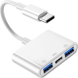 Adaptador Otg Duplo Usb 3 0 Para Usb c Para iPhone 15 E iPad