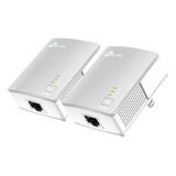 Adaptador Powerline Tp link V3 Branco cinza Kit X 2 Unidades