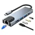 Adaptador Tipo C 5 Em 1 Lan 1000mb Rj45 Usb 3.0 4k Hdmi Pd