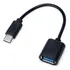 Adaptador Tipo C Ligar Pendrive Teclado Em Celular Notebook Cor Preto