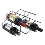 Adega De Mesa Empilhável Porta Garrafas Vinho Aço 5 Garrafas