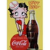 Adesivo - Betty Boop Coca Cola - Decora - 33 Cm X 48 Cm