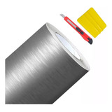 Adesivo Aco Escovado Inox