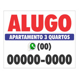 Adesivo Alugo Apartamento 3 Dorms - 50x40cm Personalizado
