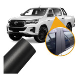 Adesivo Blackout Coluna Porta Preto Fosco Poroso Hilux 4x4