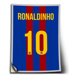Adesivo Camisa Barcelona Ronaldinho Gaucho Auto Colante A0