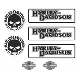 Adesivo Capacete Harley Davidson Clothes Refletivo Ktcp59 Cor Padrão