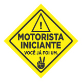 Adesivo De Motorista Iniciante Para Recém Habilitado 20x20cm