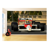 Adesivo De Parede Carro F1 Mclaren Mp 4/4 Senna 9,5m² Cxr132