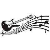 Adesivo Decorativo Guitarra Rock