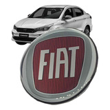 Adesivo Emblema Fiat Vermelho Diâmetro 48mm Malagrade.