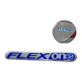 Adesivo Emblema Flex One Resinado Fit City Civic Crv Hrv New Cor Azul/cinza