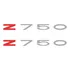 Adesivo Emblema Kawasaki Z750 Vermelho Z750a2 Cor Kw-z750a2