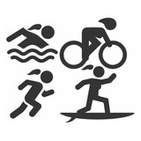 Adesivo Emblema Triathlon Pictograma