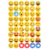 Adesivo Emoji Etiquetas Emoticons