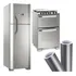 Adesivo Envelopamento Prata Inox Geladeira Fogão 10m X 70cm