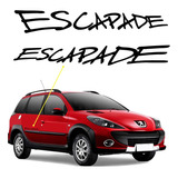 Adesivo Escapade Peugeot 206 Sw Emblema Lateral Preto