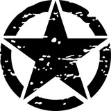 Adesivo Estrela Militar Gasta