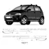 Adesivo Faixa Lateral Volkswagen Crossfox 2008 Prata