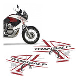 Adesivo Faixa Tanque Honda Transalp 2011/2012 Vinho/grafite