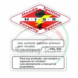 Adesivo Honda Ignition Security