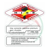 Adesivo Honda Ignition Security