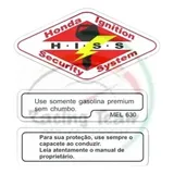 Adesivo Honda Ignition Security