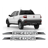 Adesivo Lateral Freedom Fiat Strada Emblema Par Strda43