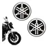 Adesivo Logo Yamaha 55mm Cromado Resinado